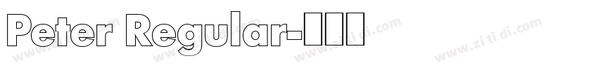 Peter Regular字体转换